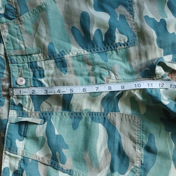 NWOT MOTHER The Shaker Linen Blend Chop Crop Camo Pant Size 27 - Picture 8 of 13